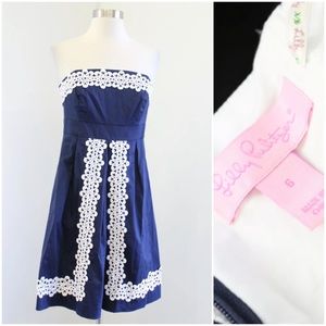 Lilly Pulitzer Betsey Floral Lace Strapless Dress